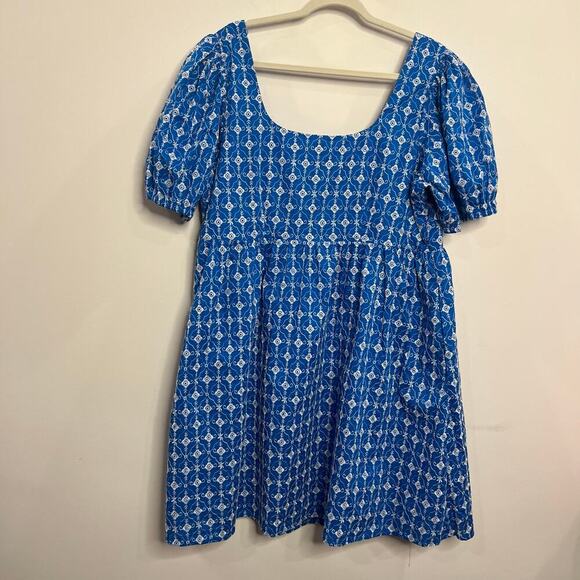 Rhode Dresses Rhode X Target Blue Eyelet Mini Dress Puff Sleeve Embroidered - Picture 4 of 10